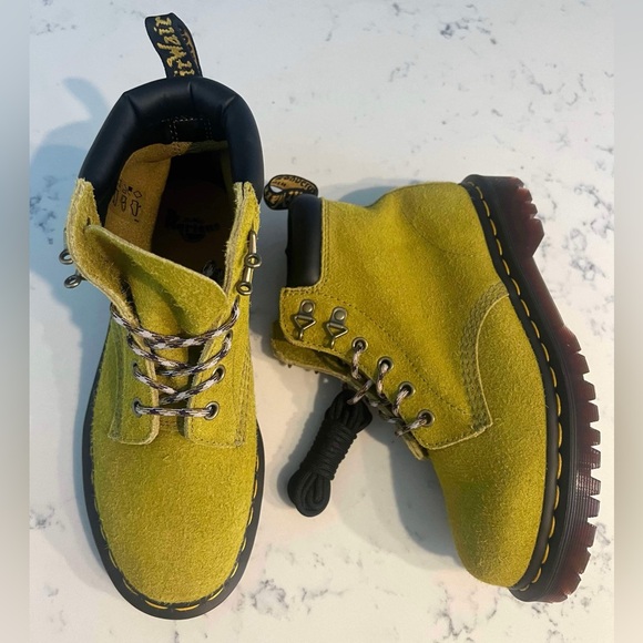 Dr.Martens Unisex 939 Ben Suede In Moss Green Padded Collar Lace Up  Boots New - Picture 6 of 15